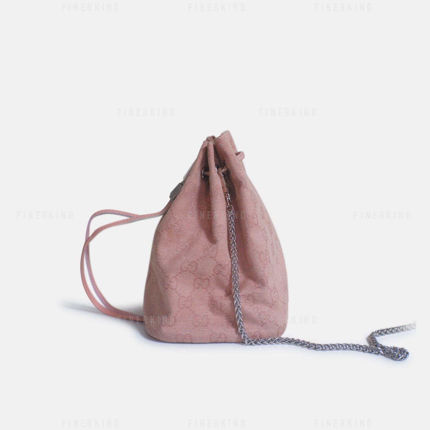 GG Canvas Pink Mini Bucket Bag