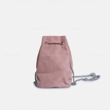 GG Canvas Pink Mini Bucket Bag